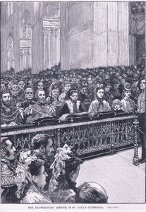 O serviço de ação de graças na Catedral de São Paulo 1871 AD de Walter Paget