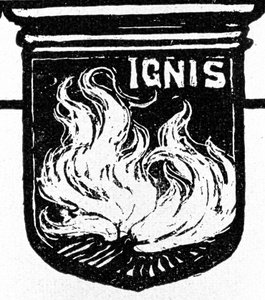 Os Quatro Elementos. O Fogo. Xilogravura de Walther PTTner de Walter Puttner