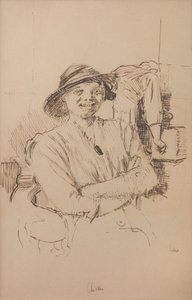 Galinha, c. 1914 (Lápis, caneta e tinta sépia sobre papel) de Walter Richard Sickert