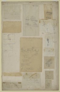 Vários Estudos (lápis sobre papel) de Walter Richard Sickert