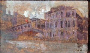 A Ponte Rialto e o Palazzo Camerlenghi de Walter Richard Sickert