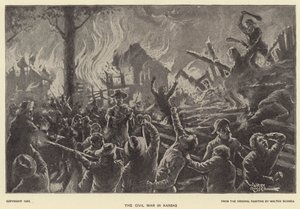 A Guerra Civil no Kansas (litho)