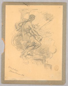 Mulher Sentada (Motivo para Design) de Walter Shirlaw