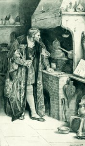 James IV como alquimista em seu laboratório de Walter Stanley Paget