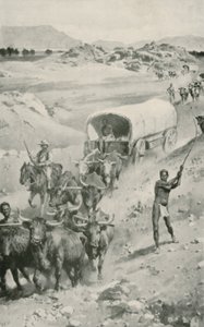 O Grande Boer Trek para Natal em 1835-36 de Walter Stanley Paget