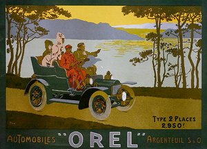 Anúncio para automóveis Orel (cor litho) de Walter Thor