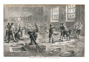 O Interior da Casa da Moeda, a partir de um desenho de 1800, 1878