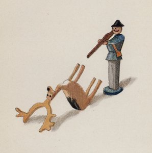 Brinquedo antigo pintado por Walter Trier (litografia a cores) de Walter Trier
