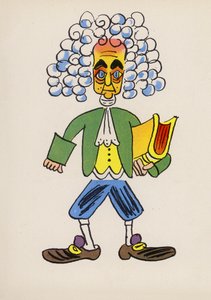 Um dos "Crazy People" de Walter Trier (litografia a cores)