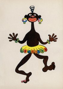 Um dos "Crazy People" de Walter Trier (litografia a cores) de Walter Trier