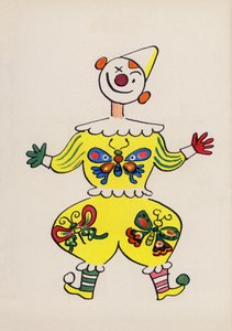 Um dos "Crazy People" de Walter Trier (litografia a cores) de Walter Trier