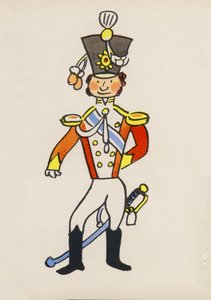 Um dos "Crazy People" de Walter Trier (litografia a cores) de Walter Trier