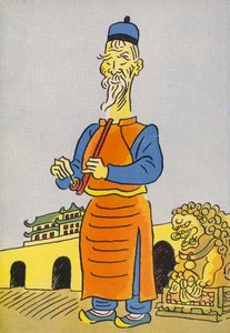 Os fatos loucos de Walter Trier: China (litografia a cores) de Walter Trier