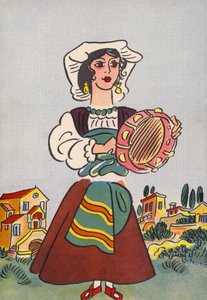 Os fatos loucos de Walter Trier: Itália (litografia a cores) de Walter Trier