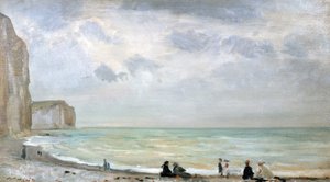A Praia em Dover (óleo sobre painel)