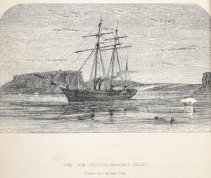 A raposa que deixa a ilha de Beachey, 1859 de Walter William May