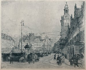 Mercado, Leipzig, c1913 de Walter Zeising