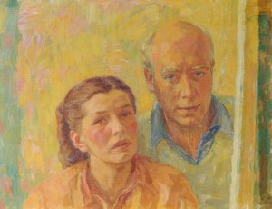 Retrato duplo Walter e Grete Gamerith de Walther Gamerith