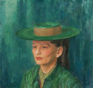 Grete Gamerith mit grünem Hut de Walther Gamerith