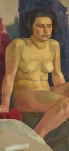Nu feminino sentado
