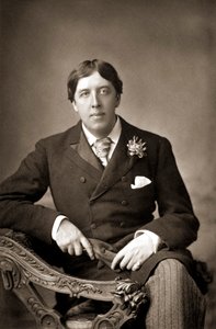 Oscar WiIde , escritor irlandês, sagacidade e dramaturgo, c1890