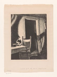 Interior à luz da lâmpada de Wanda Gág (signed by artist)