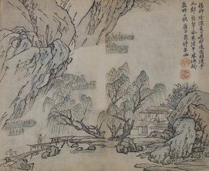 Folha do Manual de Pintura do Jardim de Sementes de Mostarda Jieziyuan huazhuan..., provavelmente edição de 1878.