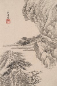 Paisagem no estilo de vários velhos mestres: paisagem após Wang Meng (1308