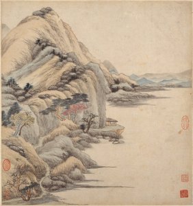 Paisagens nos estilos de mestres antigos, do século XVII.