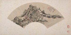 Paisagem no estilo de Huang Gongwang