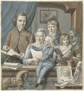 O próprio artista e a sua família de Warner Horstink