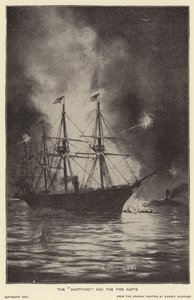 O "Hartford" e as Balsas de Fogo (litho) de Warren Sheppard