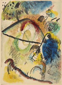 Aquarela IX (com traços pretos) de Wassily Kandinsky