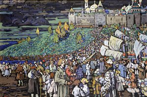 Chegada dos Comerciantes de Wassily Kandinsky