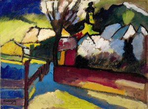 Paisagem de outono com uma árvore Paisagem de outono com uma árvore, 1910 de Wassily Kandinsky
