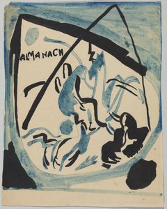 Desenho para a capa do almanaque "Der Blaue Reiter de Wassily Kandinsky