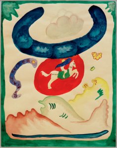 Design para a capa do almanaque The Blue Rider de Wassily Kandinsky