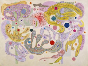 "Capricious Forms" Pintura de Vassily Kandinsky (ou Wassily Kandinski ou Kandinskij) de Wassily Kandinsky