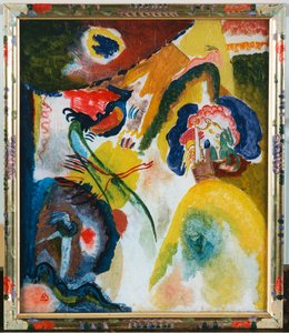 Imagem de vidro com cisne de Wassily Kandinsky