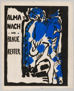 Xilogravura para o almanaque "Der Blaue Reiter" de Wassily Kandinsky
