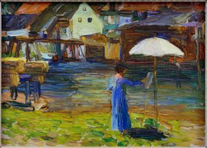 Kallmünz - pintura de Gabriele Münter I de Wassily Kandinsky