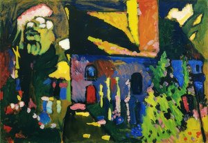 Igreja em Murnau. 1909 de Wassily Kandinsky