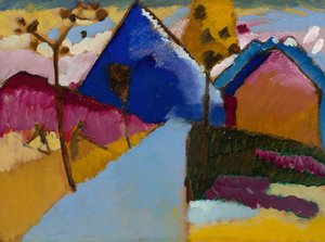 Kochel, Rua Reta, 1909. de Wassily Kandinsky
