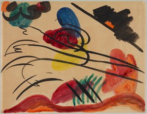 Com três cavaleiros de Wassily Kandinsky