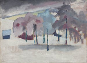 Murnau - árvores na neve de Wassily Kandinsky