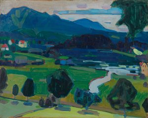 Murnau - vista sobre o Staffelsee de Wassily Kandinsky