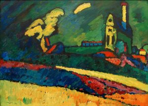 Murnau - paisagem com igreja eu de Wassily Kandinsky