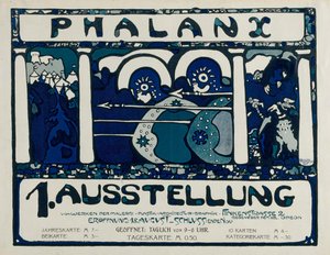 Cartaz para a 1ª Exposição da Falange, 1901. de Wassily Kandinsky