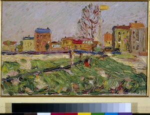 "Schwabing, Munique" Peinture de Vassily Kandinsky (ou Wassily Kandinski ou Kandinskij) de Wassily Kandinsky