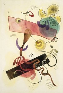 Pontos: Verde e Rosa de Wassily Kandinsky